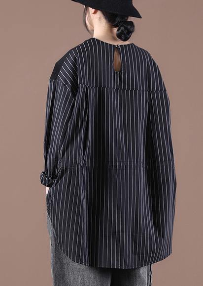 Women Black Classy Letter Casual Autumn Sewing Tops - SooLinen