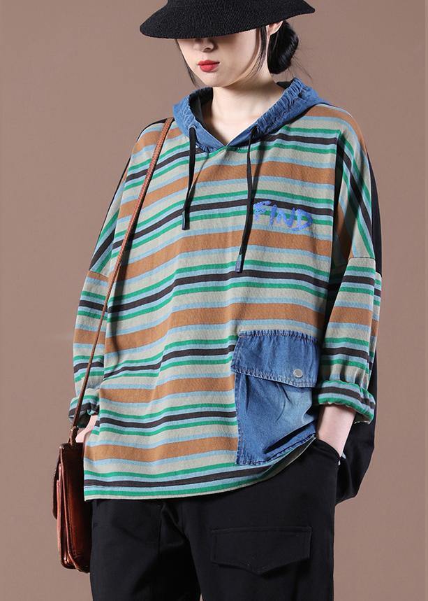 Women Black On The Back Unique Hooded  Fine Autumn Tops - SooLinen