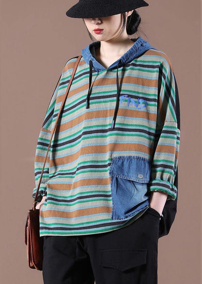 Women Black On The Back Unique Hooded  Fine Autumn Tops - SooLinen