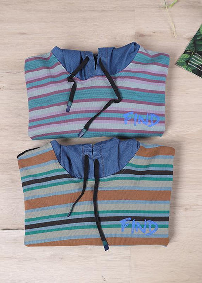 Women Black On The Back Unique Hooded  Fine Autumn Tops - SooLinen