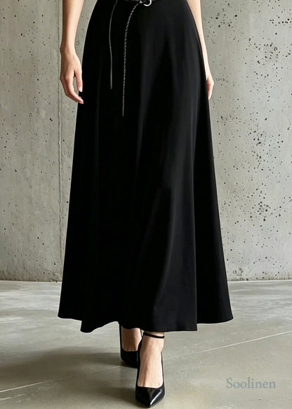 Women Black Stand Collar Sashes Cotton Party Dress Sleeveless