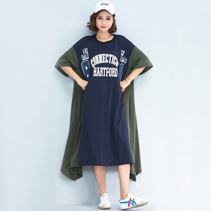 Lässige, lockere Patchwork-Baumwollkleider für Damen