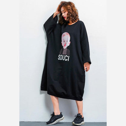 Damenbekleidung Lässige, lockere Kleider mit modischem Print