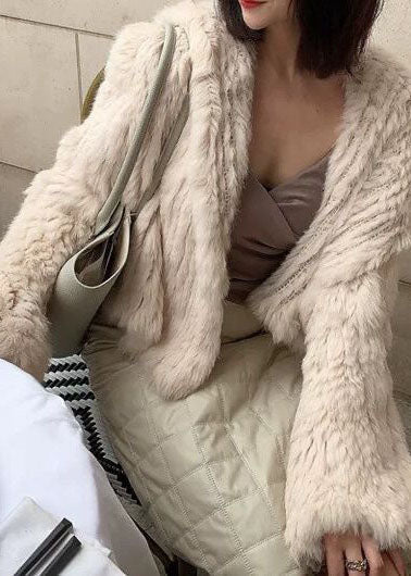 Frauen Schokolade Mit Kapuze Einfarbig Kaninchen Haar