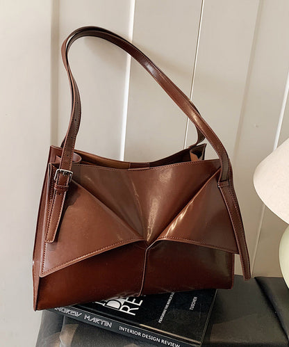 Women Coffee Large Capacity Faux Leather Shoulder Bag