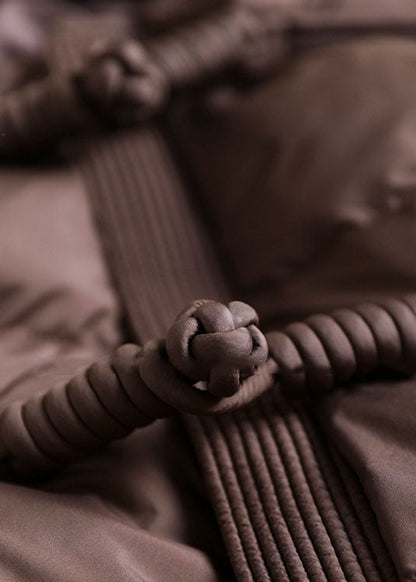 Frauen Schokolade Schal Kragen Übergroßen Quaste Ente Unten Unten Mäntel Winter