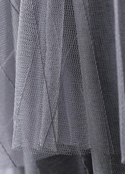 Women Cotton outfit Fashion Cotton Round Neck Short Sleeve Lace Dress - SooLinen