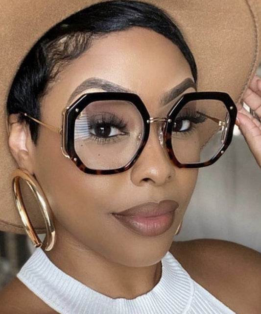 Women Fashion Black Leopard Full Frame Reading Glasses