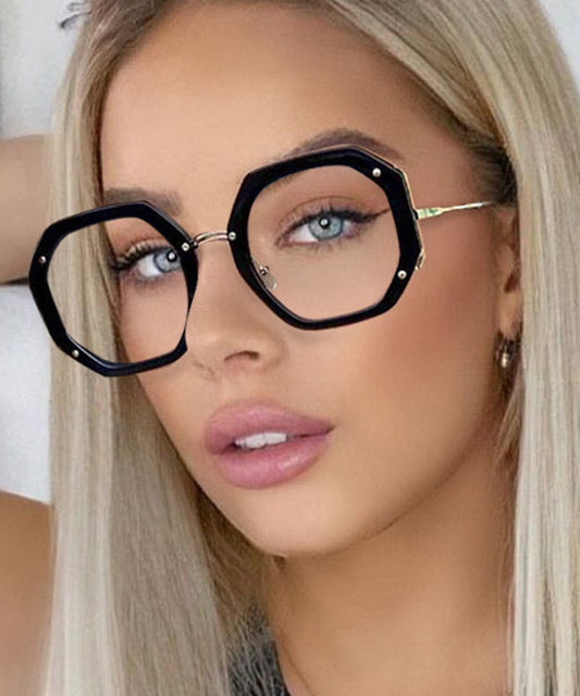 Women Fashion Black Leopard Full Frame Reading Glasses