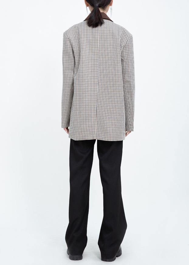 Women Fashion patchwork coats khaki Art outwear - SooLinen