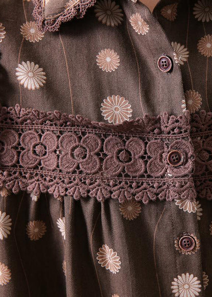 Damen Midikleid mit Blumenmuster