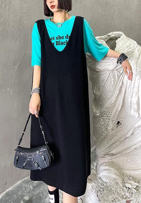 Women Green O-Neck Graphic Cotton Summer Top - SooLinen