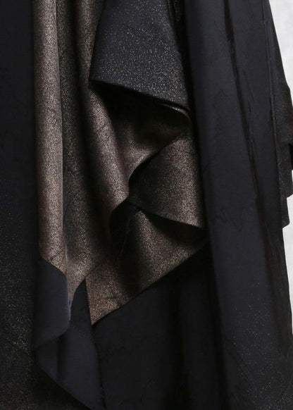 Women Hooded Outfits Black Long Dresses< - SooLinen