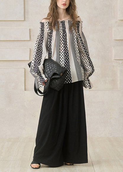 Women Khaki Cold Shoulder Print Cotton Tops Spring