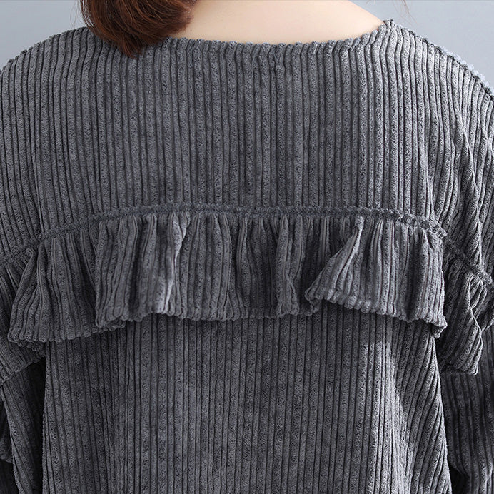 Damen Strickkleid, lässig, locker, Pullover, langes Hemd