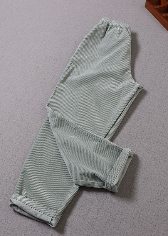 Damen Hellgrüne Taschen Cordhose Winter