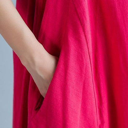 Damen Langes Tank-T-Shirt Lose Übergroße Baumwollkleider