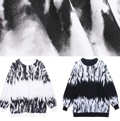 Women O Neck Spring Tops Women Design White Print Blouses - SooLinen