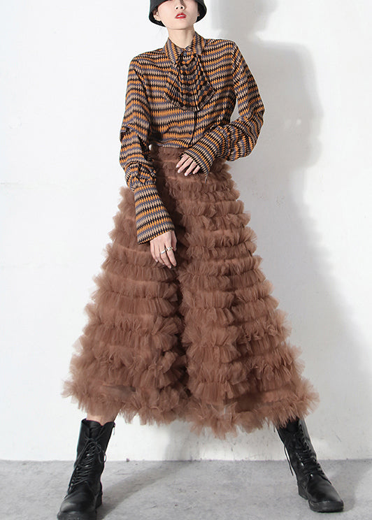 Frauen Peter Pan Kragen Plaid Button Seide Shirts Frühling