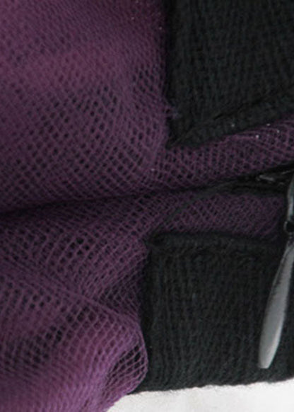 Frauen Lila Asymmetrische reißverschluss Tüll Röcke Frühling