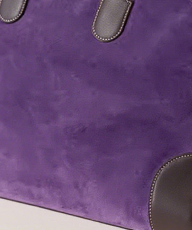 Women Purple Suede Large Capacity Tote Bag