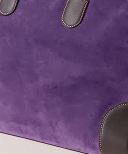 Women Purple Suede Large Capacity Tote Bag