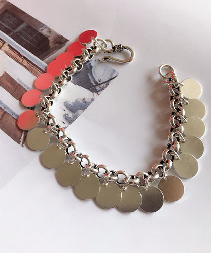 Damen-Armband aus Sterlingsilber mit Pailletten und Quaste