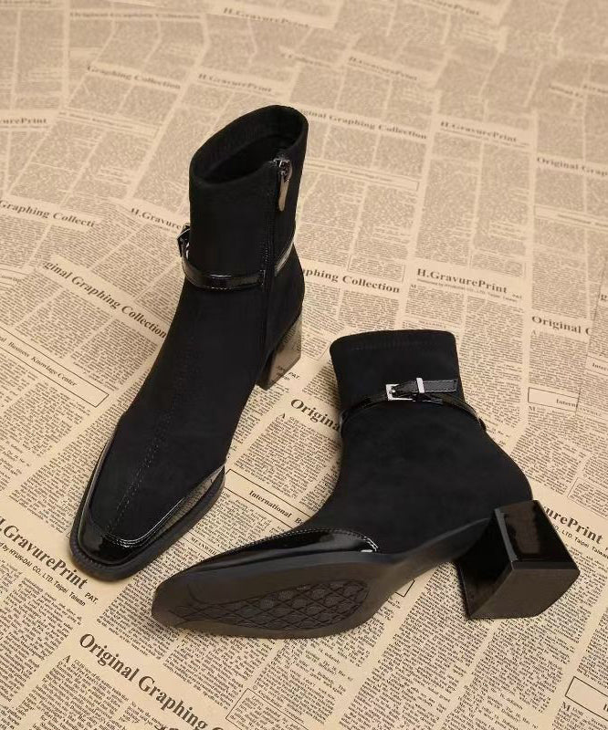 Damen-Stiefeletten mit klobigem Profil, Mulberry-Wildleder