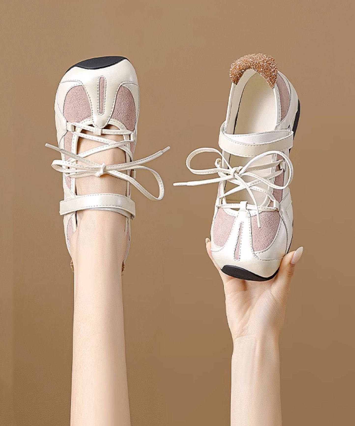 Schwarze Damen-Plateau-Schnürschuhe aus Rindsleder