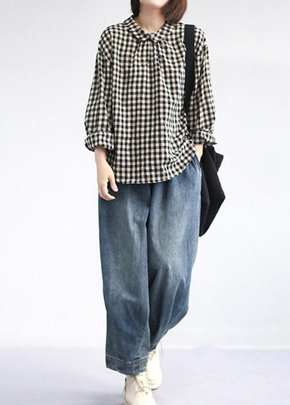 Frauen Frühling Vintage Solide Lose Rüben Hosen Jeans