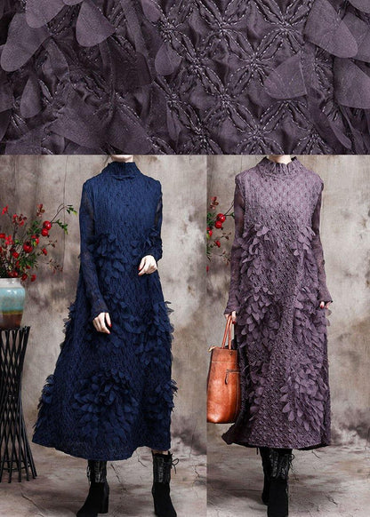 Red Feather Spring Maxi Dress Plus Size Long Dresses - SooLinen