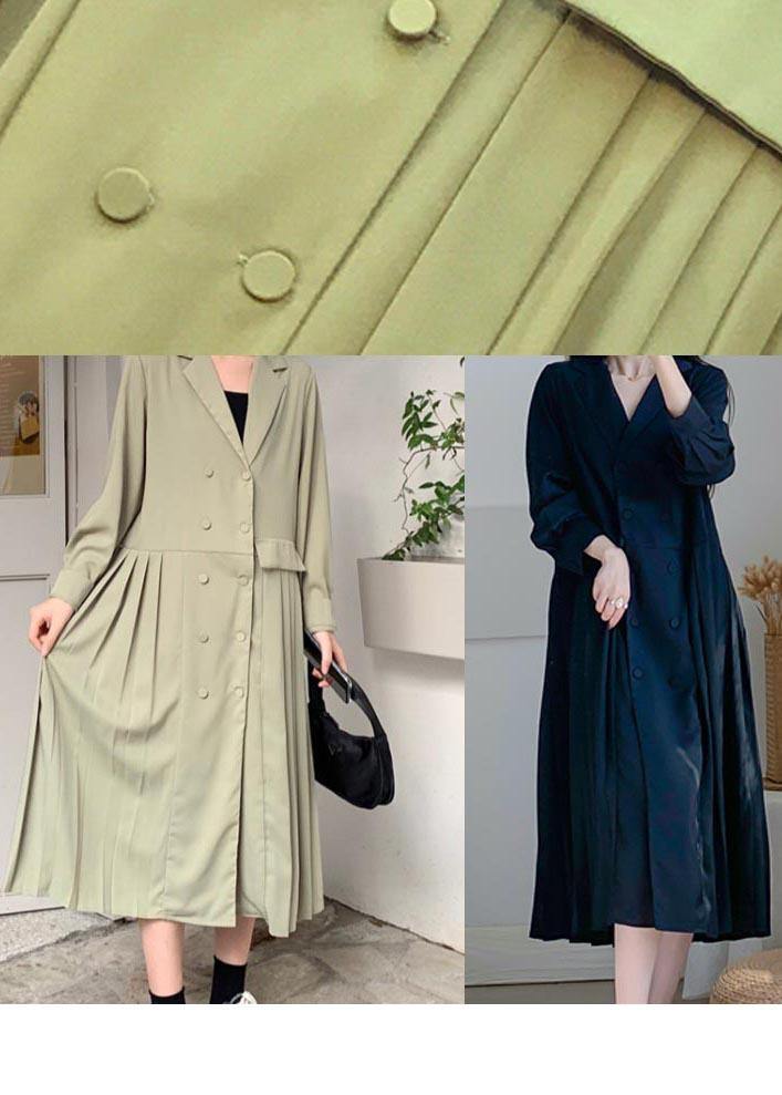 Women V Neck Cinched Summer Linen Black Dresses - SooLinen