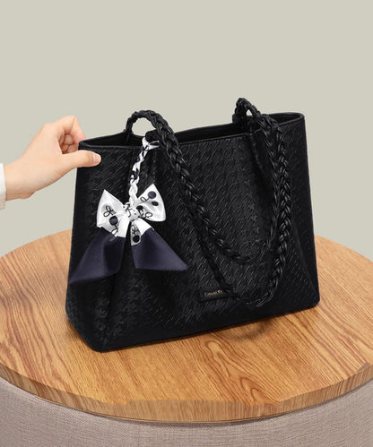Women White Faux Leather Large Capacity Shoulder Bags