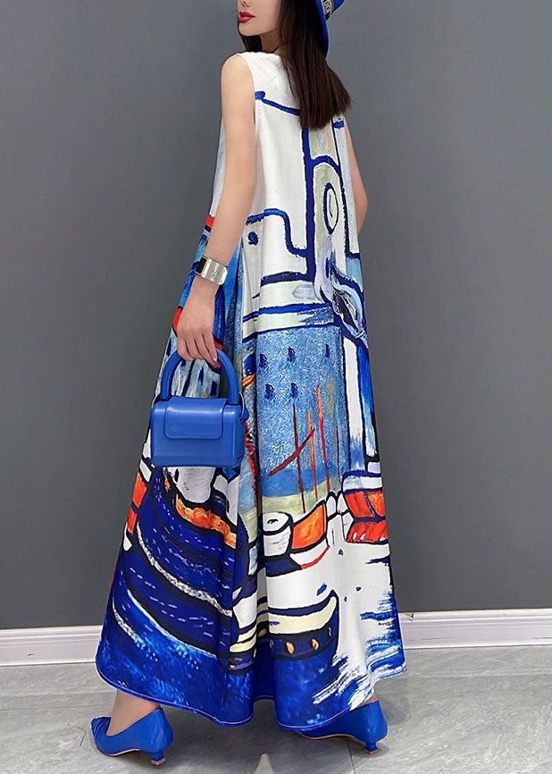 Frauen Weiß V-Ausschnitt Tie Dye Chiffon Strandkleider Sommer