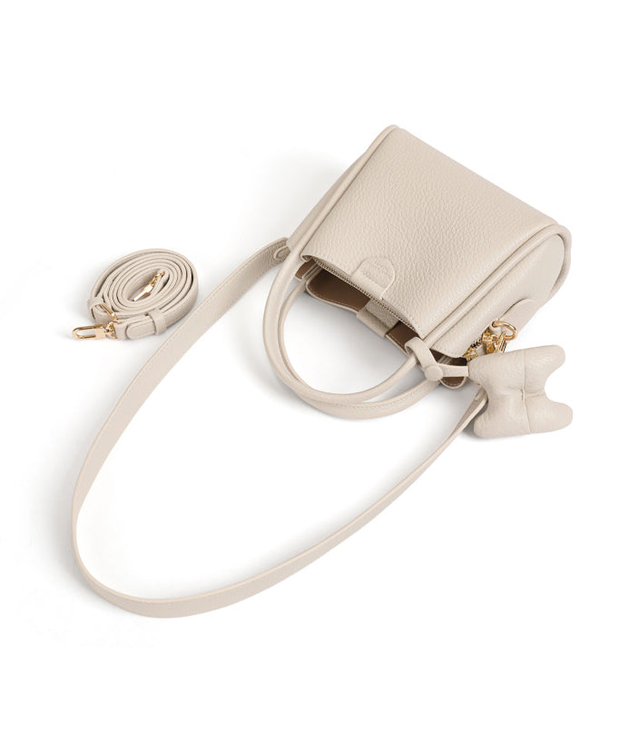 Women White Versatile Faux Leather Tote Handbag