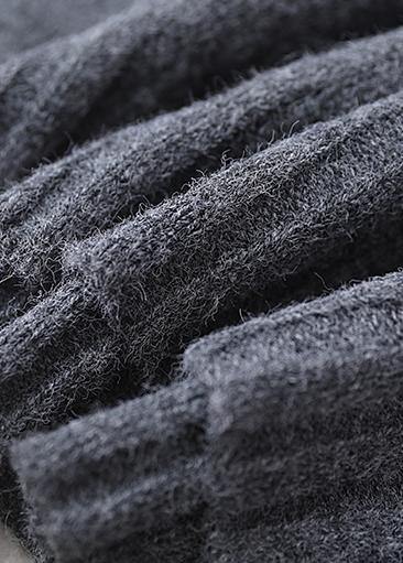 Women alphabet gray sweaters fall fashion o neck clothes For Women - SooLinen