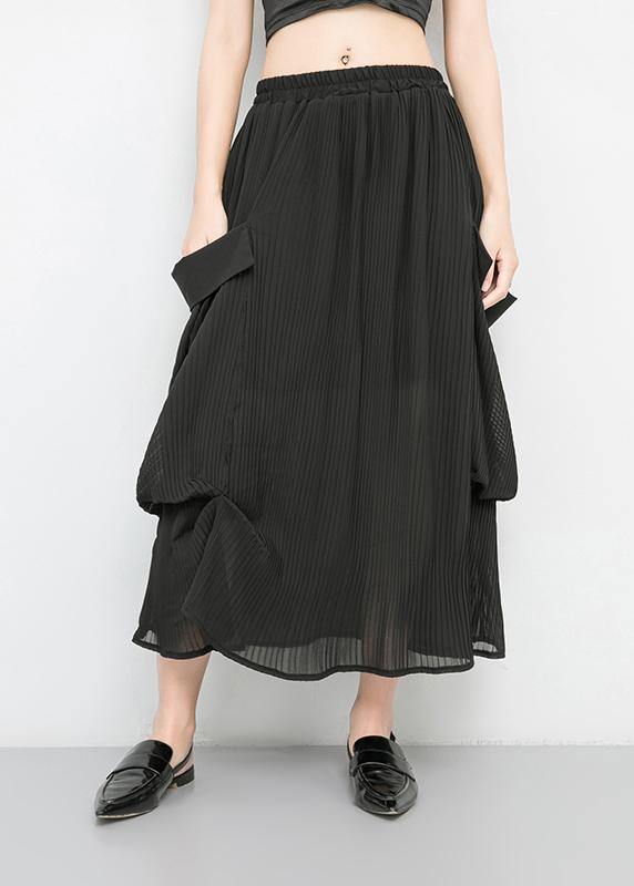 Women chiffon clothes For Women Omychic Spring Solid Color Lanon Fashion Skirt - SooLinen