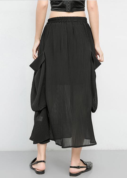 Women chiffon clothes For Women Omychic Spring Solid Color Lanon Fashion Skirt - SooLinen