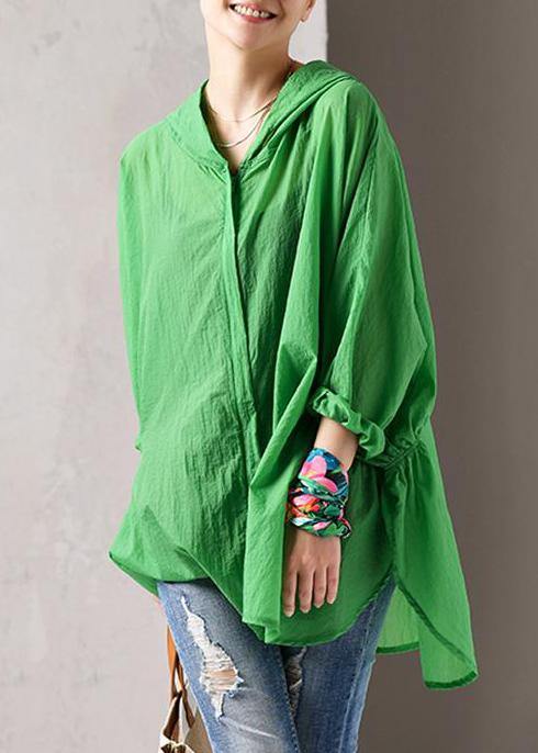 Women cotton Shirts Pakistani Green Summer Thin Sunlight Proof Coat - SooLinen