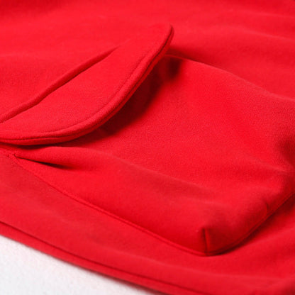 Damen Baumwollblusen zum Hochhals Nähen schwarz Knielange Blusen mit Kapuze