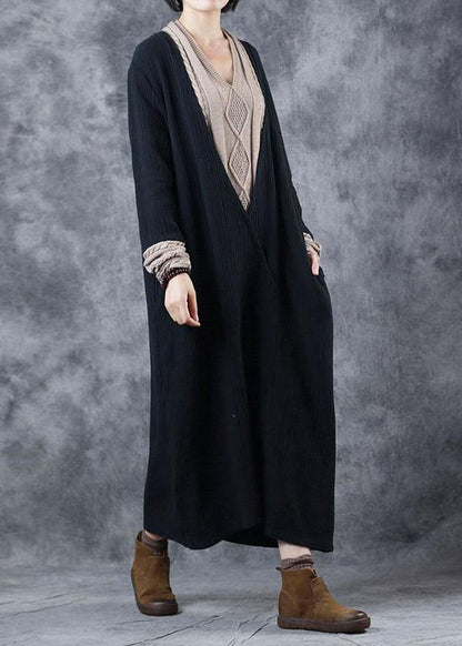 Women nude Sweater dress outfit Upcycle patchwork Mujer v neck knitted tops - SooLinen