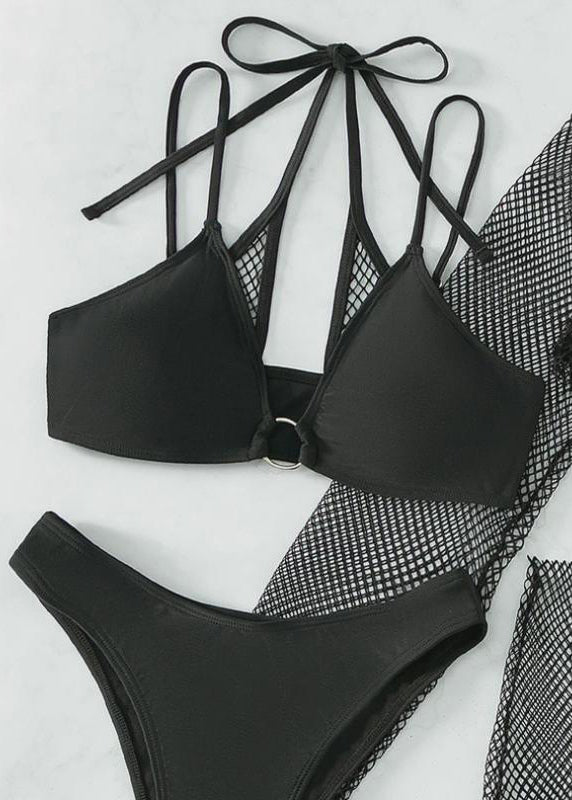 Women's Swimsuit Set Four Piece Set Tulle Lingerie Set