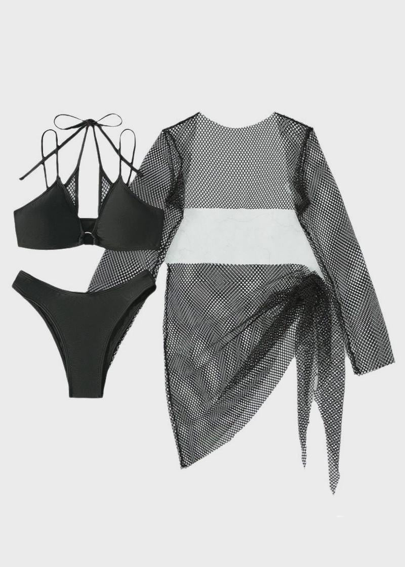 Women's Swimsuit Set Four Piece Set Tulle Lingerie Set