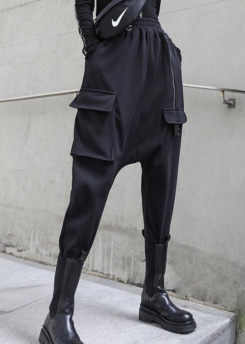 Women's loose, thickened and warm warm winter elastic high waist casual harem overalls pants - SooLinen