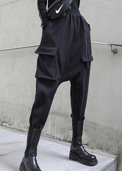 Women's loose, thickened and warm warm winter elastic high waist casual harem overalls pants - SooLinen