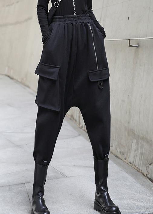 Women's loose, thickened and warm warm winter elastic high waist casual harem overalls pants - SooLinen