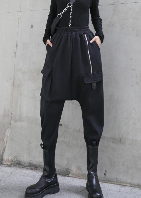 Women's loose, thickened and warm warm winter elastic high waist casual harem overalls pants - SooLinen