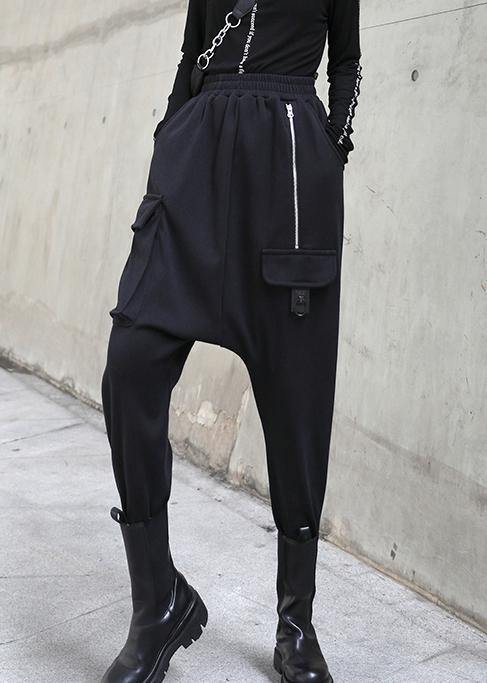 Women's loose, thickened and warm warm winter elastic high waist casual harem overalls pants - SooLinen