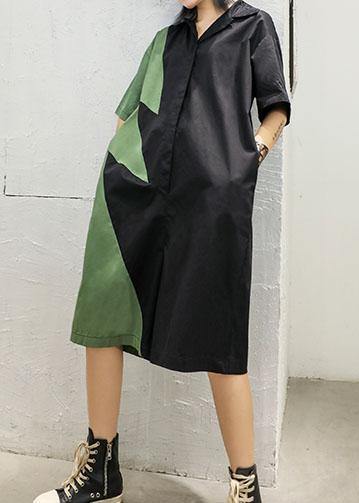 Women's summer patchwork jumpsuit loose ming harem pants - SooLinen