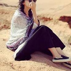 Women's summer seaside travel bikini swimsuit with white printed blouse - SooLinen